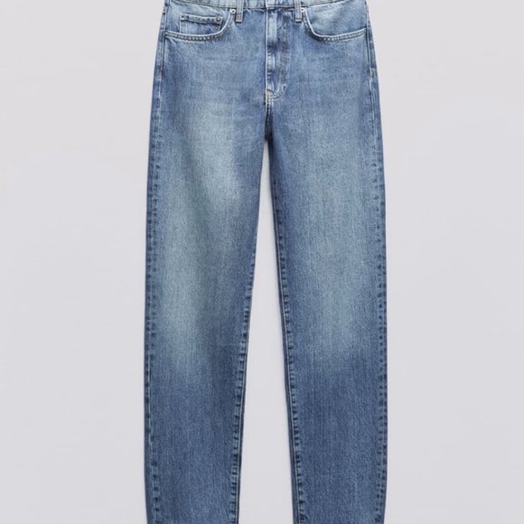 Women's Zara Slim Fit Mid-Rise Regular Length Blue Jeans Denim Size 10 - Picture 2 of 13